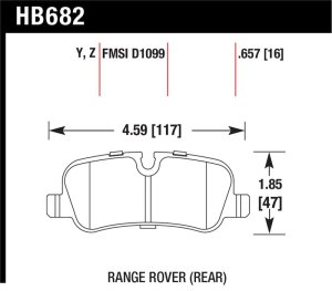 Land Rover LR3 Brake Pads - Rear - Hawk Performance - LTS Street (Light Truck and SUV Compound) - `05-`09